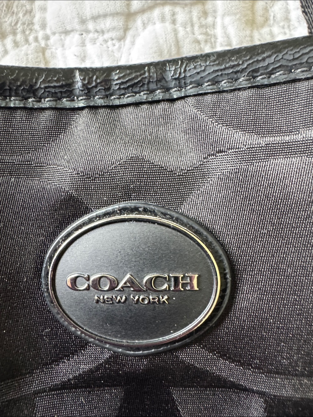 Coach Black Signature Nylon Duffel Bag - Picture 3 of 9